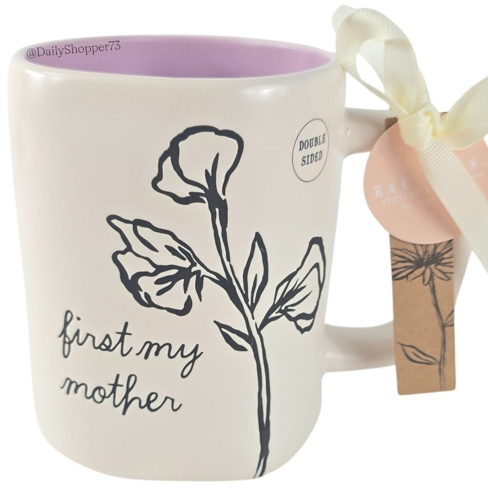 Rae Dunn "First My Mother Forever My Friend" Double-Sided Ceramic Coffee Mug